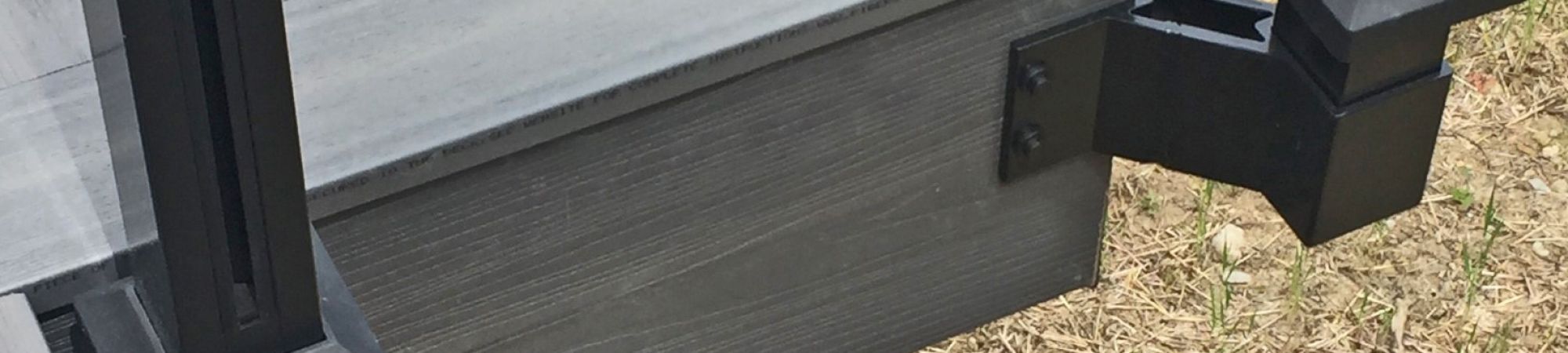 Corner Fascia Mount deck railing post by Century Aluminum Railings